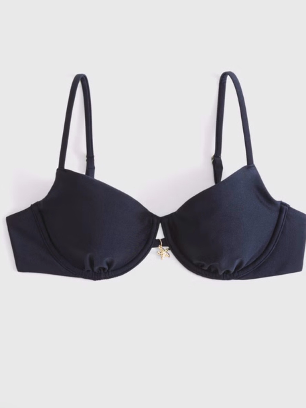 Abercrombie underwire balconette swim top w/ starfish charm